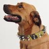 Dog Collar Rivet Decoration Adjustable Fashion Camouflage Canvas Pet Necklace Traction Collar for Medium Large Dogs