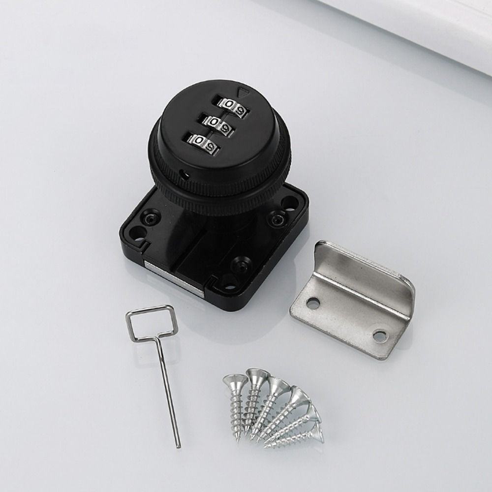 New Zinc Alloy Drawer Combination Lock 3 Digital Code Anti-Theft Password Locker Hardware Furniture Wardrobe Code Lock Cabinet