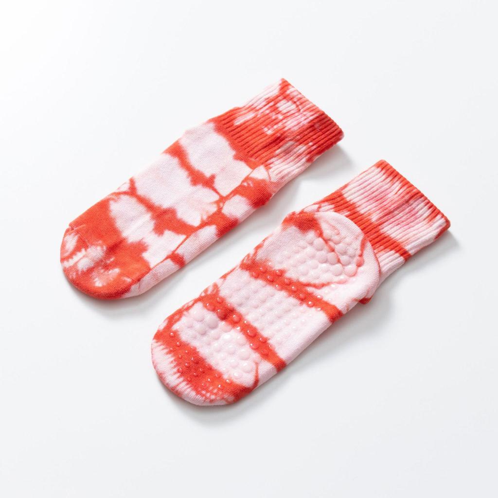 Women's Tie-Dye Non-Slip Terry Yoga Socks - Warm, Sweat-Absorbent, All-Season Sport Design