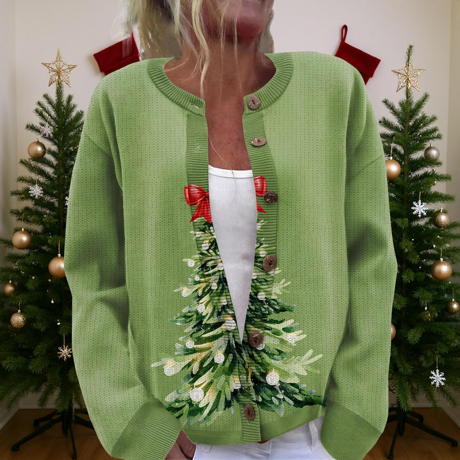 

Women S Christmas Sweater Cute Fun Christmas Sweater Fall And Winter Long Sleeve Knitted Sweater L