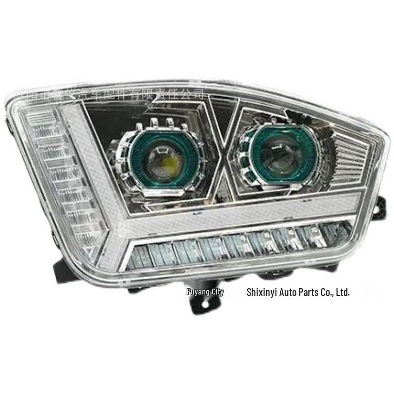 Foton EST Full LED Headlight Assembly: Dual-Lens, Flowing Turn Signal, Ultra-Bright Spotlight, H5 Tractor Compatibility Driver Side/Left - Single