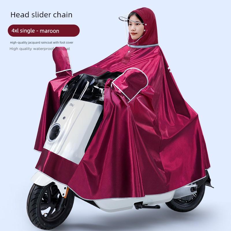 Raincoat for Electric Scooters and Motorcycles, Men's 2022 New Long Model, Full-Body Storm-Proof, Women's Double-Person Electric Bike Rain Poncho