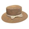 French Large Brim Woven Soft Straw Hat Women's Spring and Summer Seaside Beach Photo Visor Elegant Bow Sunscreen Hat