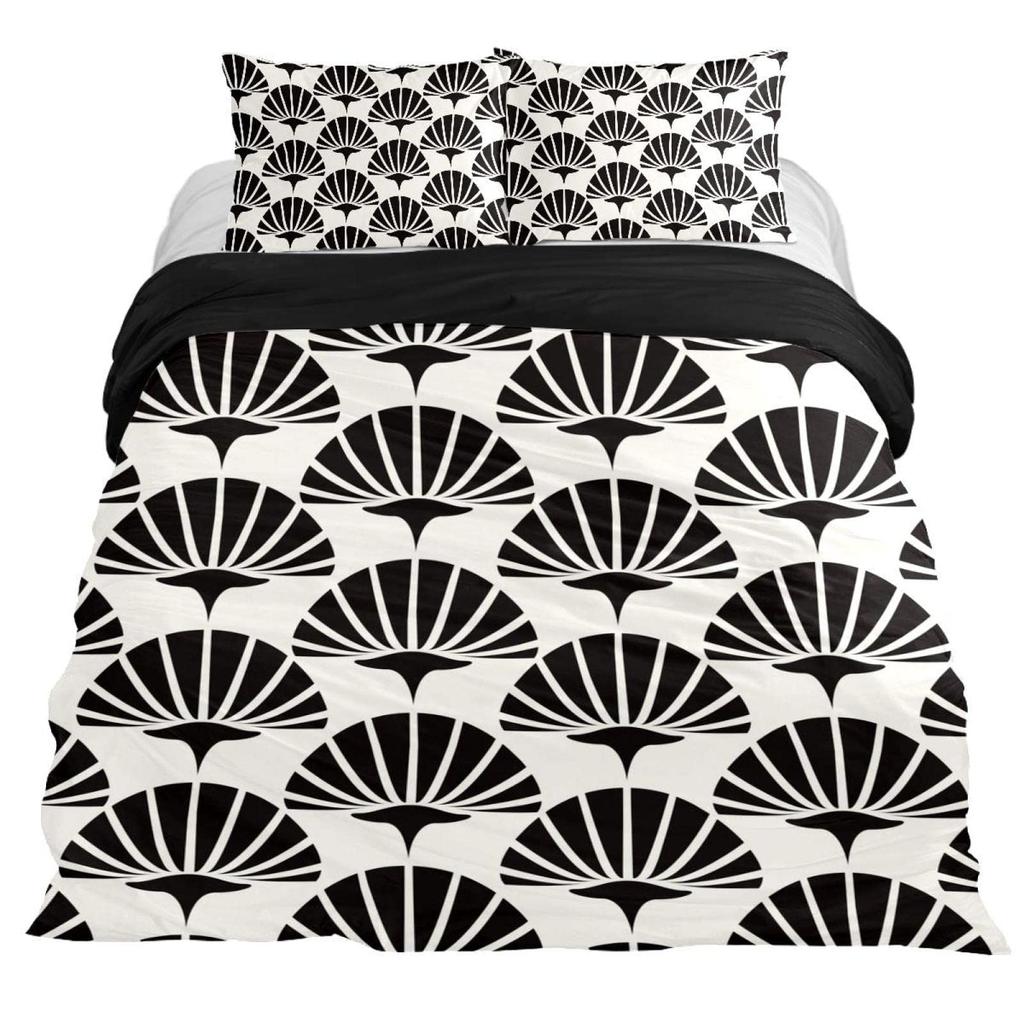 Duvet Cover Sets Ginkgo Leaves Pattern Nature Botanical Leaf Aesthetic Bedding Sets with 2 Pillow Shams Queen King Size No Quilt
