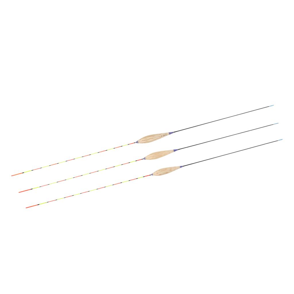 3pcs Fishing Floats Bobbers Fresh Water High Sensitivity Balsa Wood Bobbers Fishing Accessories