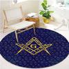 S Freemasons Round Rug Nonslip Area Rug Office Chair Mat Carpet For Living Room Bedroom Home Decor