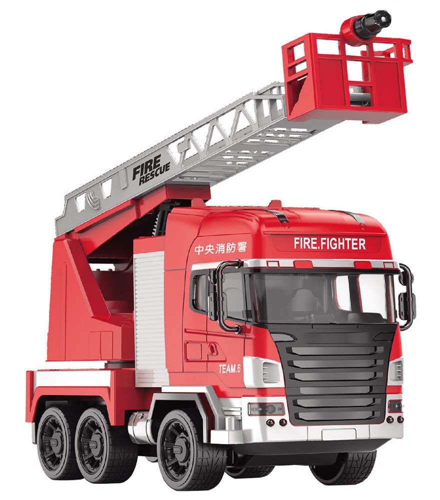 

DOYUSHA Пожарная машина с водяной лестницей Центральная пожарная станция 27 МГц Электрическое радиоуправление Спрей!