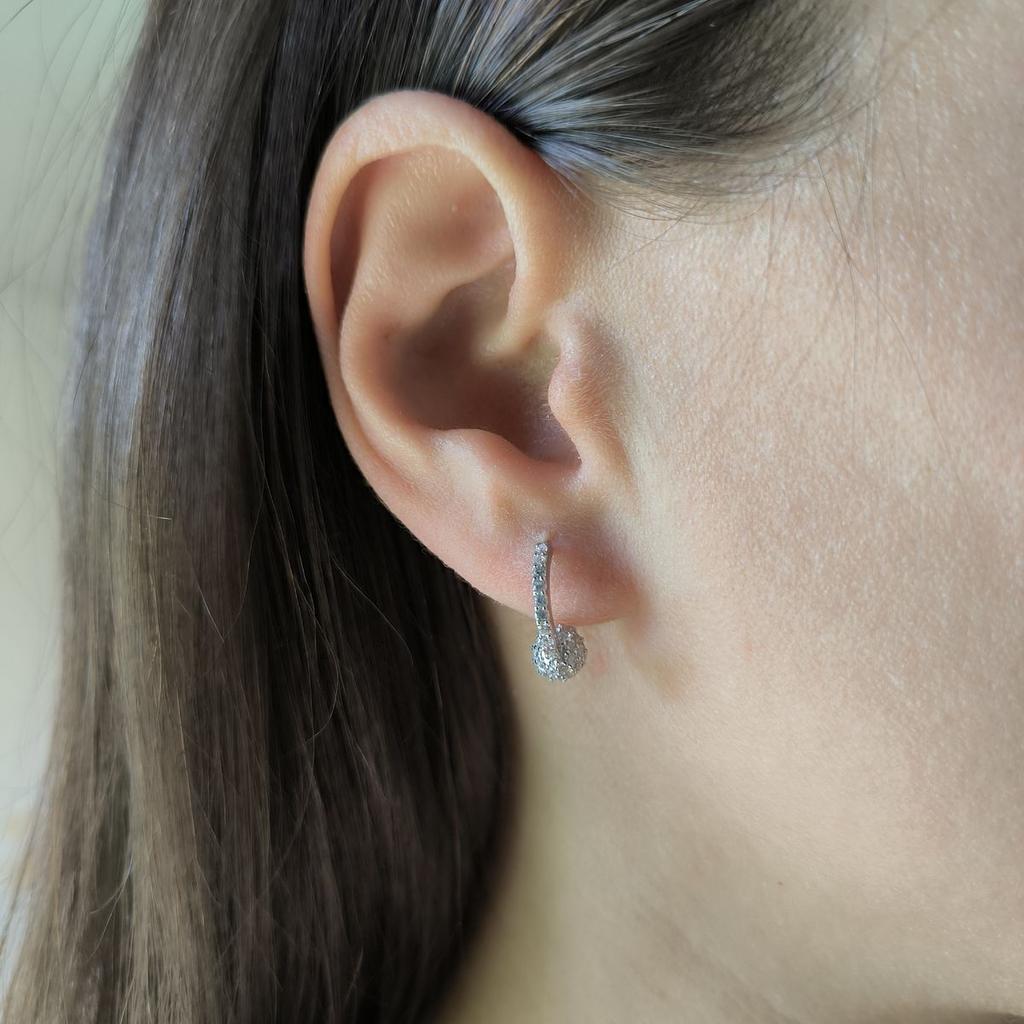 Silver Earrings with Cubic Zirkonia (2192992)