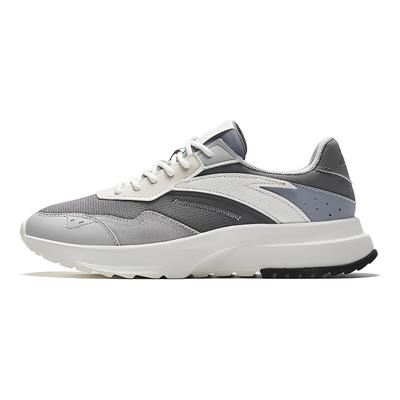 Slip Resistant Abrasion Resistant Low Top Casual Shoes Men's Gray White 912348812-3