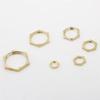 10 Peças Porcas Sextavadas de Bloqueio de Latão com Tampa Sextavada BSP 1/8" 1/4" 3/8" 1/2" 3/4" 1" Porca com Flange Rosca Fêmea Junta para Tanque de Água