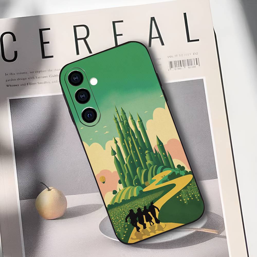 Soft Silicone Black Phone Case W-Wizard of O-OZ Great And Terrible Design for Samsung Galaxy A73/A72/A71/A70/A53/A52/A51 Series