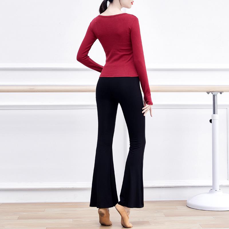 Women's Etiquette Training Pants: Wide-Leg Modern Dance and Kung Fu Costume