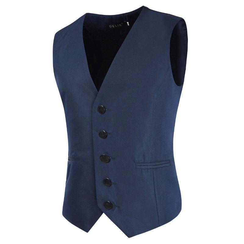 Men S Korean Style Slim Fit Suit Vest Big Size 5xl