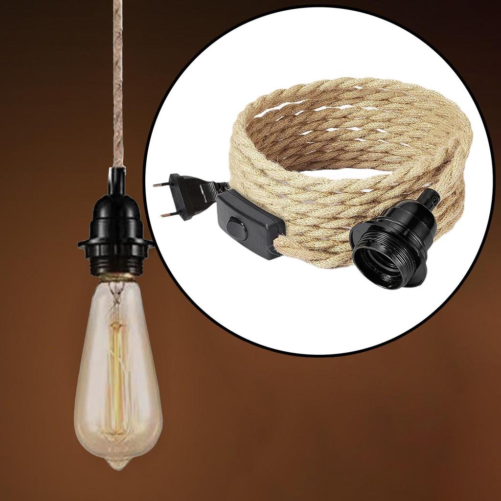 Plug In Pendant Light E27 Socket Fixture for Hallway Farmhouse