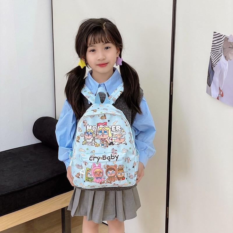 Adorable And Stylish Nylon Children's Backpack For School Featuring Lightweight Design And Fun Cartoon Patterns