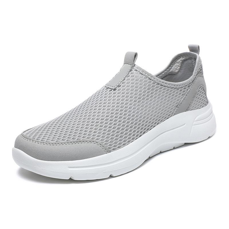 Spring and Summer Large Size Men's Shoes Breathable Mesh Lazy Casual Sports Net Shoes Light Travel Shoes