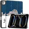 For iPad Pro 11 M4 2024 with Pen Holder-[Tri-fold Stand +  Auto Wake/Sleep], Colorful Premium PU Leather Case Shockproof Shell