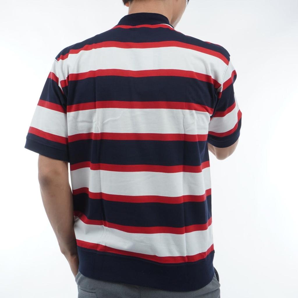 Short Odor Quick UV One Point Short Sleeve Mock Neck Navy [Champion] T-shirt, Sleeve, Antibacterial, Resistant, Drying, Protection, Logo, Shirt, Men's