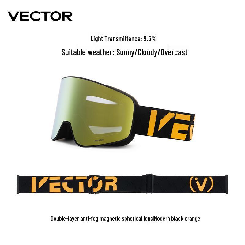 VECTOR Wanketu Magnetic Ski Goggles, Anti-fog, Myopia-Friendly, Helmet-Compatible for Men & Women