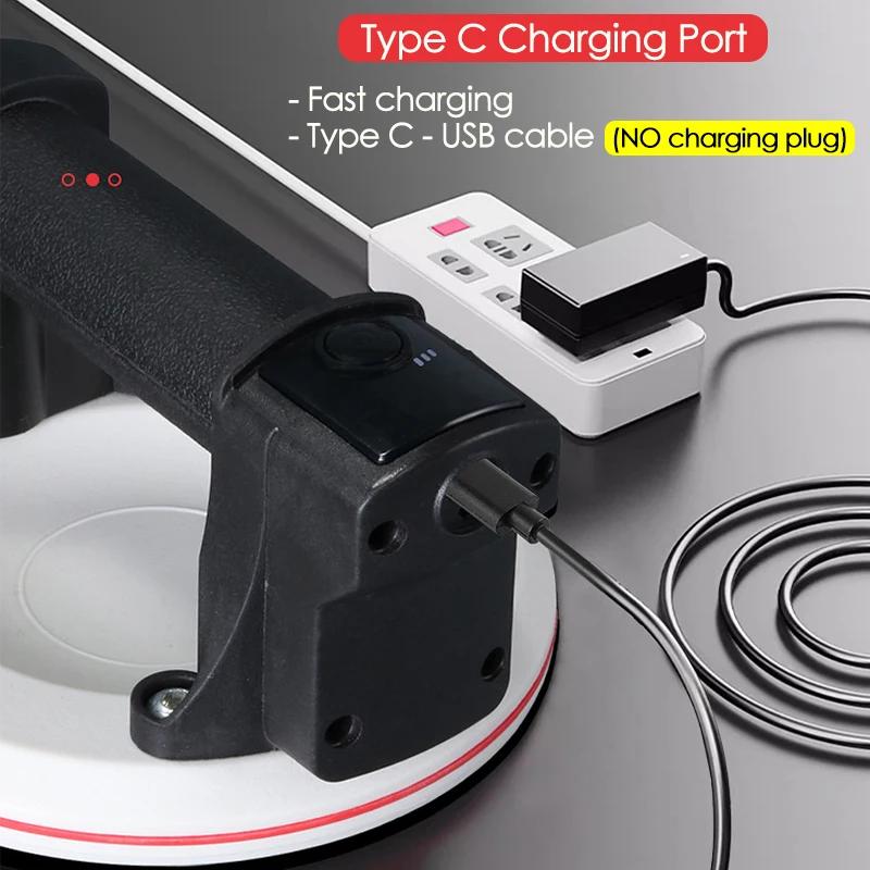 6inch Smart Display Electric Vacuum Suction Cup 200KG Load Heavy Duty Granite Tile Glass Lifter 2000mAh Battery with Box Storage
