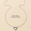 A Pendant Necklace for Women with a Rhinestone-embellished Hollow Heart Design for Valentine's Day