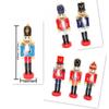 6pcs/set Figurines Soldier Puppet Pendant Painted Nutcracker Doll Nutcracker Puppet  Car Pendant
