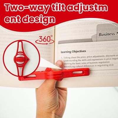 12x5cm Ergonomischer Leser 360° drehbarer Buchhalter mit Zwei-Wege-Neigungsverstellung Beidseitige Seitenklammern für Studium/Bürotraining