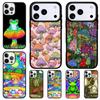 Hippie Mushroom Frog Shrooms Soft Phone Case for iPhone 17 Air 16 15 11 12 14 13 Pro Max Shockproof Cover