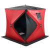 Portable Ice Shelter, 3-4 Person Insulated Pop-Up Ice Fishing Tent, 35 Square Feet Fishable Area, Thermal Ice Shanty for Winter Fishing, Ice Cube with