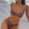 "Leopard Print French Lace Sexy Ultra-Thin Bra Set"