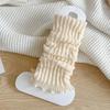 Zhuji Knit Lolita Leg Warmers: Pure Color Long Calf Socks for Autumn/Winter