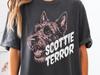 Scottie Terror Shirt Funny Scottish Terrier Tee Vintage Retro Horror Dog Mom Gift Comfort Colors Scottie Lover Unisex
