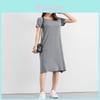 Plus Size Women's Summer Modal Short Sleeve Long T-shirt Casual Dress For Effortless Style