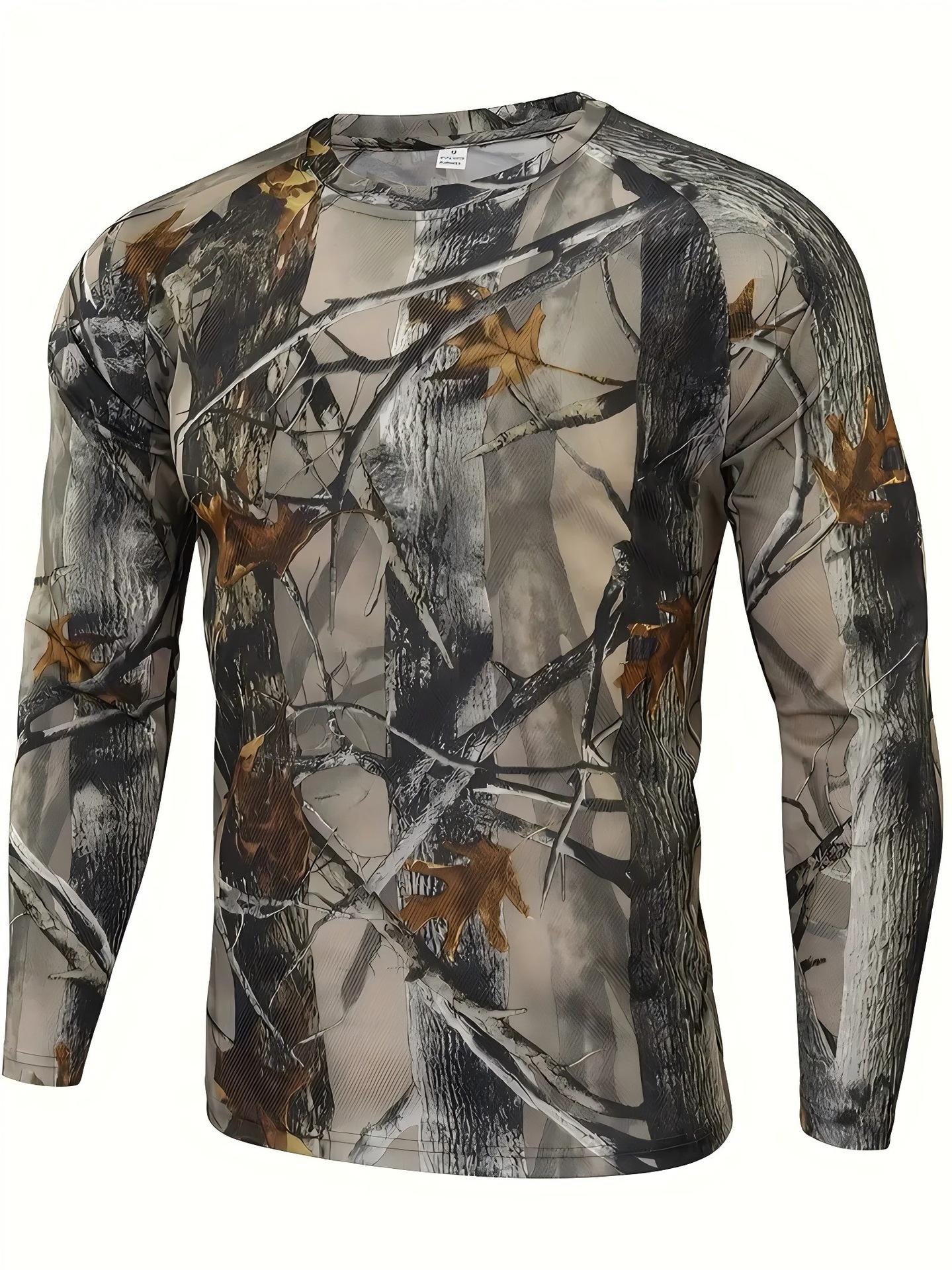 Men s Outdoor Camouflage Quick-Dry Long Sleeve Cycling T-Shirt XXL