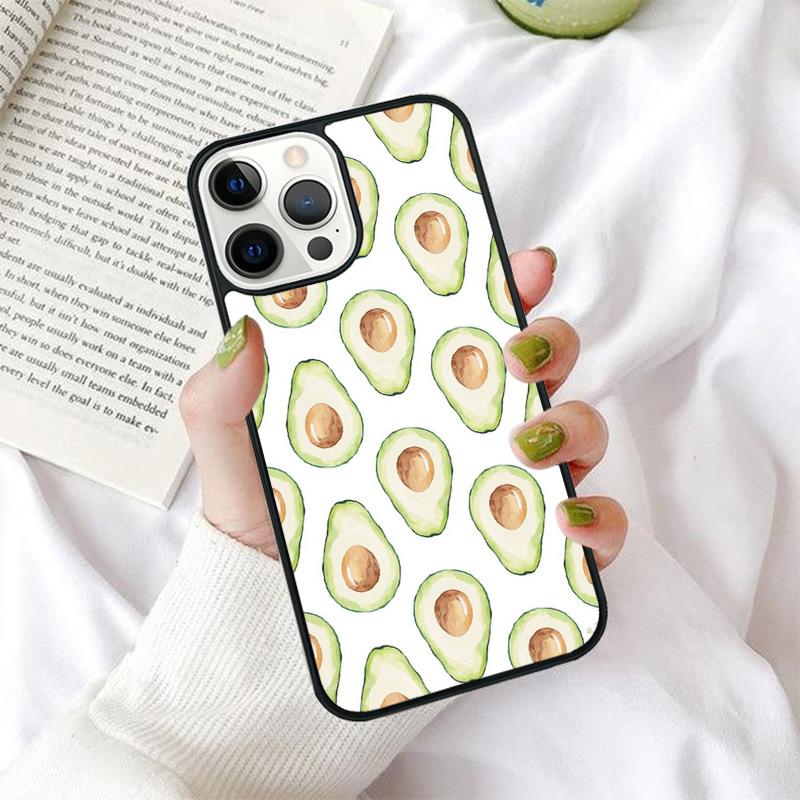 Süße Avocado-Handyhülle für iPhone 17 Air 16 PRO MAX 15 14 PLUS 12 11 13 Rückabdeckung Fundas Schale coque