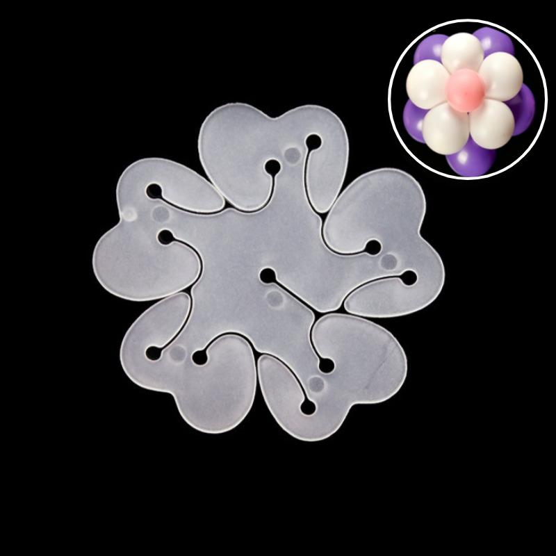 10Pcs Flower Shape Balloon Clips for Balloon Arch Plastic Balloon Connector for Birthday Wedding Valentine's Day Party Decor
