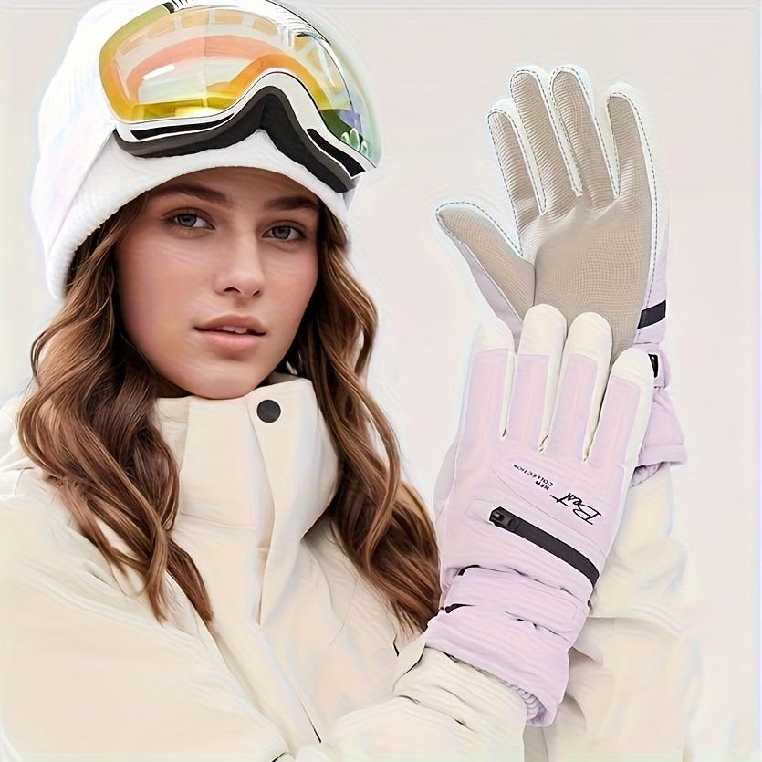 1 pár zimních lyžařských a snowboardových rukavic pro ženy, teplé rukavice do chladného počasí, pro lyžování, snowboarding, cyklistiku, zimní sporty, dámské zimní rukavice