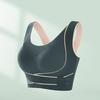 Front Cross Side Buckle Sports Bra for Women Wireless Posture Correction Bra Full Coverage Push