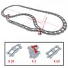 Urban Traffic Series Battery Powered Electric Train Track DIY Assembly Brick Playset for Straight Track Curved Track and Crossed Track Puzzle Asse