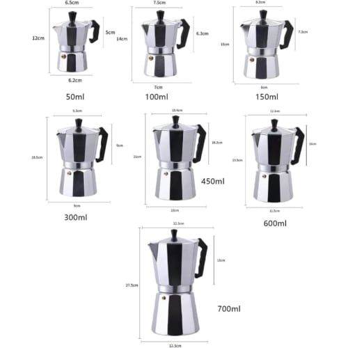 GrnArt Italian Espresso Pot, Italian Moka Pot, Large Capacity Aluminum Coffee Pot, Italian Espresso Extractor, Moka Pot, Italian Espresso Machine, Ita