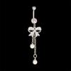 Kvinner Butterfly Dingle Ball Button Barbell Bar Body Piercing Belly Navel Ring