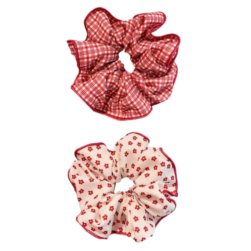 

Red Hair Rope Hair Bun Scrunchies Elastic Hair Rope Big Hair Scrunchy HairBands Female Accessories