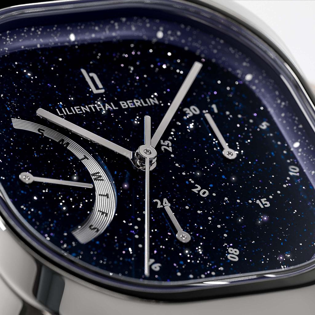 Lilianthal Berlin Multifunction Made in Silver Watch, Germany, M1-003-CSB001AS, Women's,