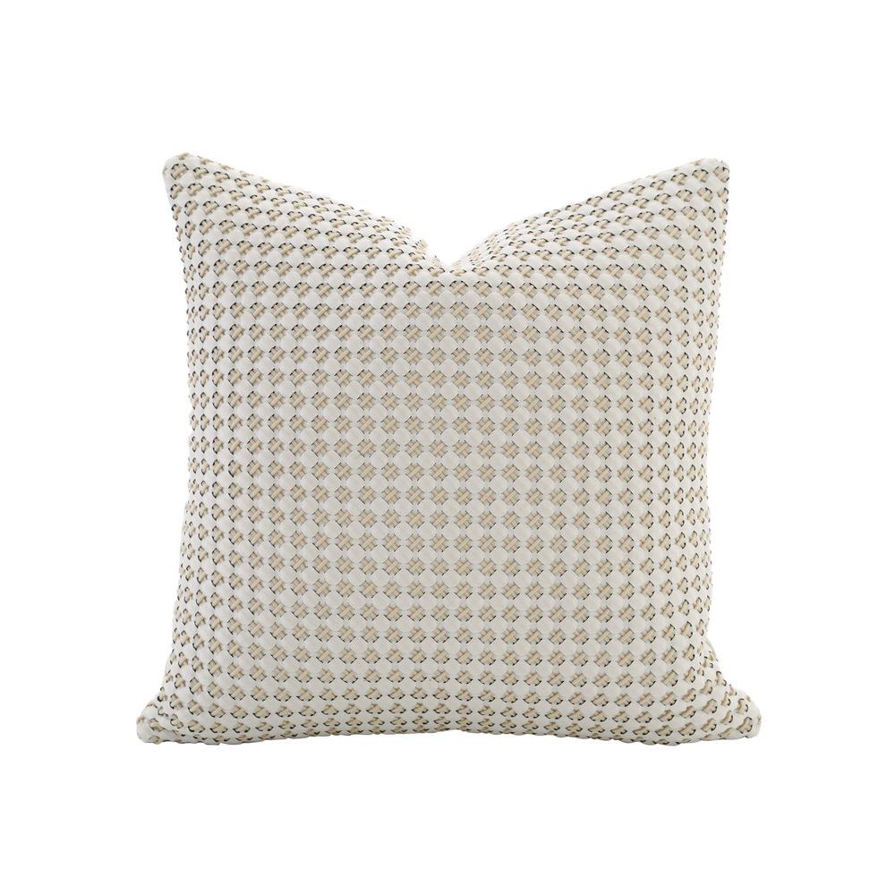 Woven Suede Leather Decorative Cushion Cover, Light Luxury Style