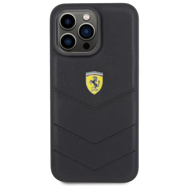 Ferrari Fehcp15Xrduk Iphone 15 Pro Max 6.7 Czarny/Black Hardcase Quilted Metal Logo