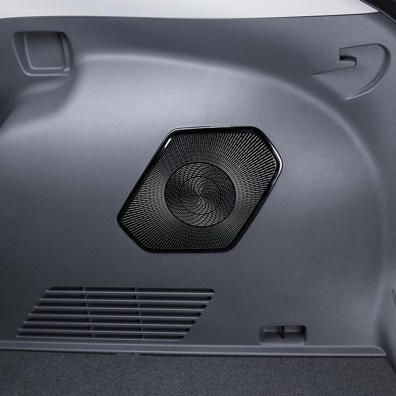 For KIA EV3 2024 2025 2026 Left-Hand Drive Car 3-Row Speaker Cover Stainless Steel Material Silver/Black Interior Accessories