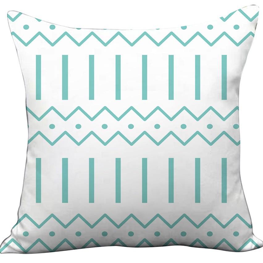 Modern Simple Nordic Style Plush Sofa Pillowcase Small Flower Letter Print Ins Macaron Color Pillowcase