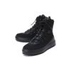 STONE ISLAND Suede Leather Round Toe Lace-Up Ankle Boots Men Boots Black 77FWS0404V0029