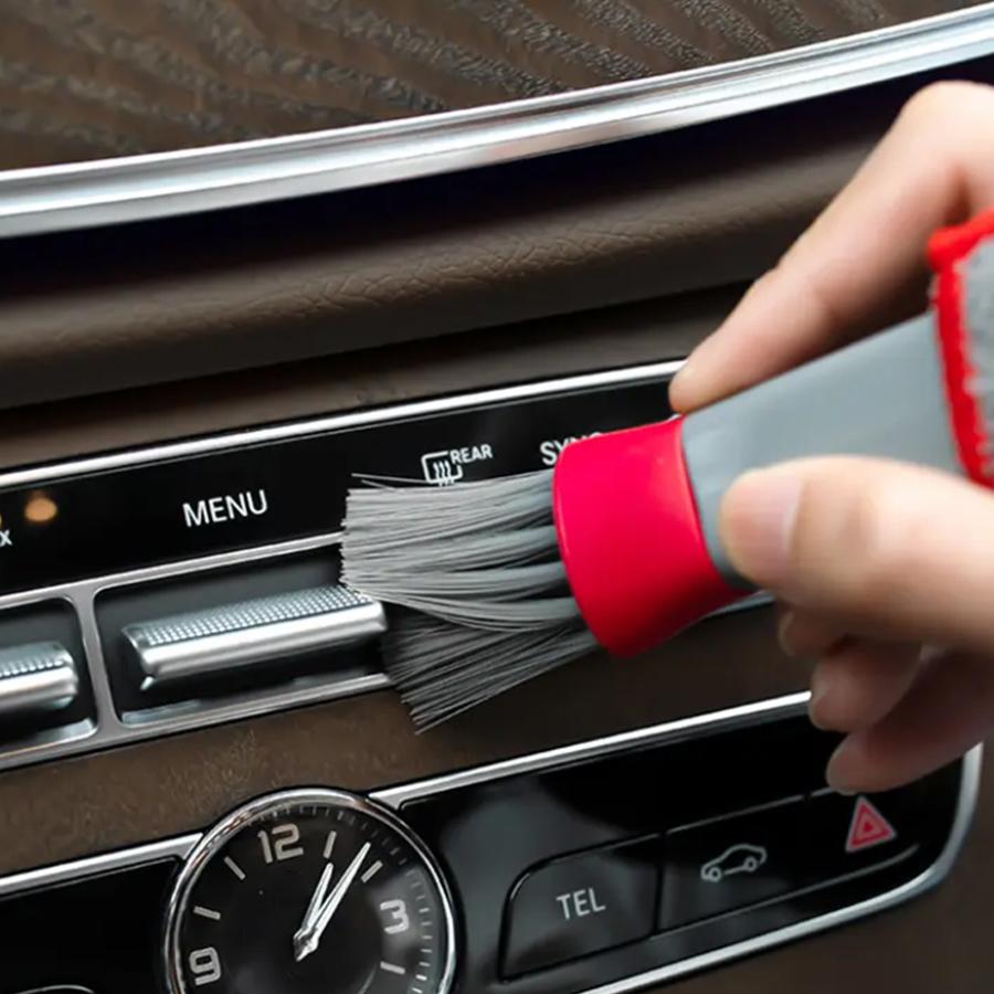 1 PC, Soft Dual Head Car Cleaning Brush, 2-in-1 Air Conditioning Vent Brush, Internal Cleaning Tool, Multi-functional Dust Remov