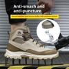 High Top Construction Site Safety Shoes with Steel Toe Anti Smashing Anti Puncture Industrial Boots Iron Work Shoes for Men
